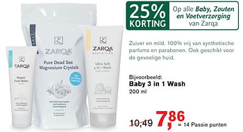 Aanbiedingen Baby 3 in 1 wash - Zarqa - Geldig van 23/10/2017 tot 12/11/2017 bij Holland & Barrett