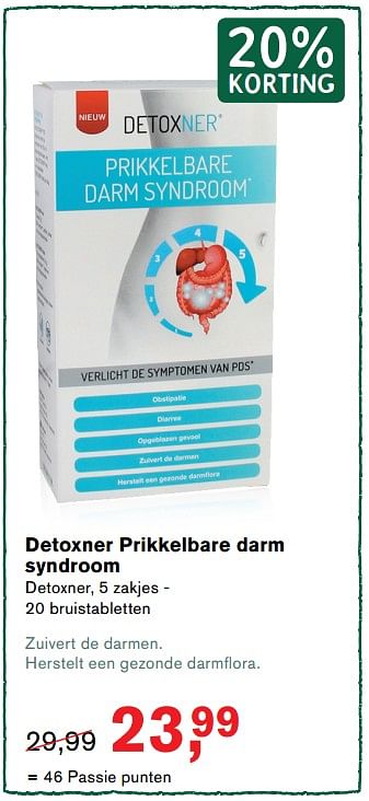 Aanbiedingen Detoxner prikkelbare darm syndroom - Detoxner - Geldig van 23/10/2017 tot 12/11/2017 bij Holland & Barrett