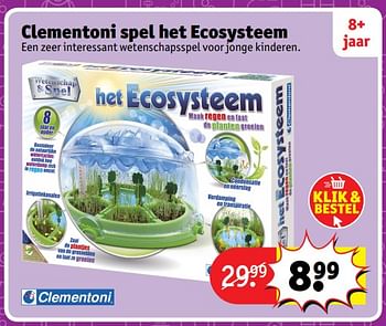 Aanbiedingen Clementoni spel het ecosysteem - Clementoni - Geldig van 23/10/2017 tot 31/12/2017 bij Kruidvat