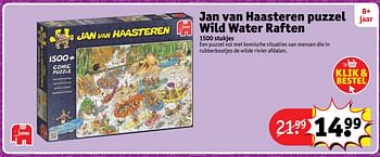 Aanbiedingen Jan van haasteren puzzel wild water raften - Jumbo - Geldig van 23/10/2017 tot 31/12/2017 bij Kruidvat