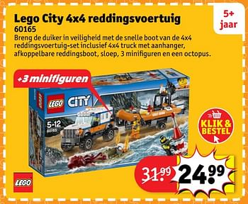 Aanbiedingen Lego city 4x4 reddingsvoertuig 60165 - Lego - Geldig van 23/10/2017 tot 31/12/2017 bij Kruidvat