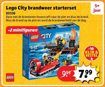 Aanbiedingen Lego city brandweer starterset 60106 - Lego - Geldig van 23/10/2017 tot 31/12/2017 bij Kruidvat