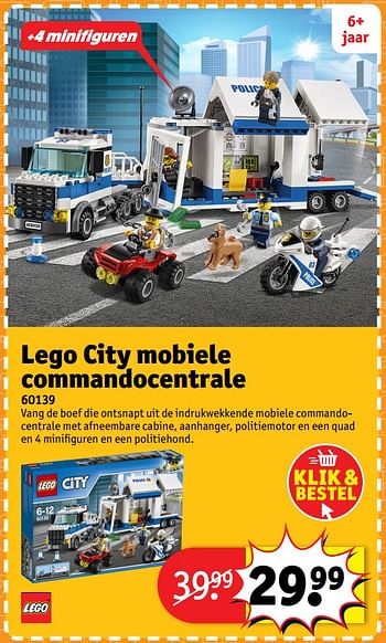 Aanbiedingen Lego city mobiele commandocentrale 60139 - Lego - Geldig van 23/10/2017 tot 31/12/2017 bij Kruidvat