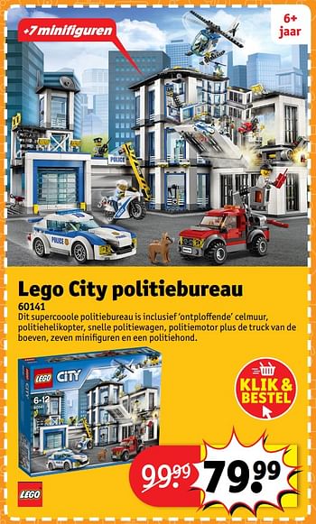 Aanbiedingen Lego city politiebureau 60141 - Lego - Geldig van 23/10/2017 tot 31/12/2017 bij Kruidvat