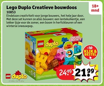 Aanbiedingen Lego duplo creatieve bouwdoos 10853 - Lego - Geldig van 23/10/2017 tot 31/12/2017 bij Kruidvat