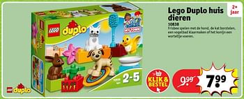Aanbiedingen Lego duplo huis dieren 10838 - Lego - Geldig van 23/10/2017 tot 31/12/2017 bij Kruidvat
