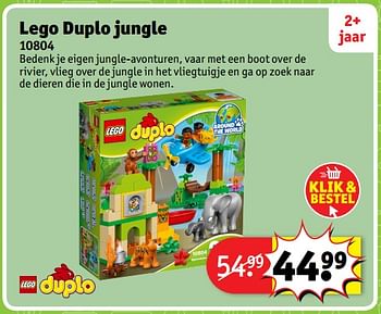 Aanbiedingen Lego duplo jungle 10804 - Lego - Geldig van 23/10/2017 tot 31/12/2017 bij Kruidvat