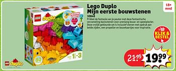Aanbiedingen Lego duplo mijn eerste bouwstenen 10848 - Lego - Geldig van 23/10/2017 tot 31/12/2017 bij Kruidvat