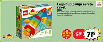 Aanbiedingen Lego duplo mijn eerste raket 10815 - Lego - Geldig van 23/10/2017 tot 31/12/2017 bij Kruidvat