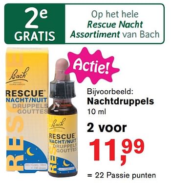 Aanbiedingen Nachtdruppels - Bach - Geldig van 23/10/2017 tot 12/11/2017 bij Holland & Barrett