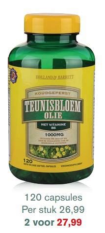 Aanbiedingen Teunisbloem olie - Huismerk - Essenza - Geldig van 23/10/2017 tot 12/11/2017 bij Holland & Barrett