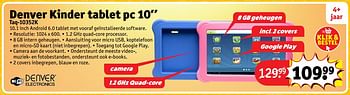 Aanbiedingen Denver kinder tablet pc 10`` taq-10352k - Denver Electronics - Geldig van 23/10/2017 tot 31/12/2017 bij Kruidvat
