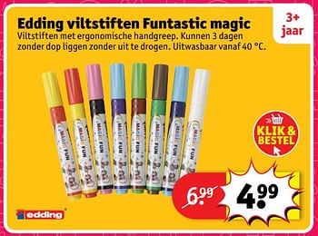 Aanbiedingen Edding viltstiften funtastic magic - Edding - Geldig van 23/10/2017 tot 31/12/2017 bij Kruidvat