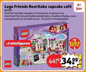 Aanbiedingen Lego friends heartlake cupcake café 41119 - Lego - Geldig van 23/10/2017 tot 31/12/2017 bij Kruidvat
