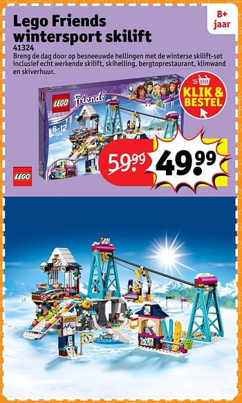 Aanbiedingen Lego friends wintersport skilift 41324 - Lego - Geldig van 23/10/2017 tot 31/12/2017 bij Kruidvat
