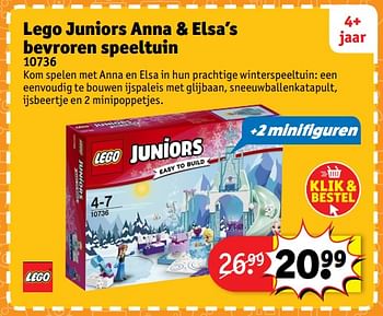 Aanbiedingen Lego juniors anna + elsa`s bevroren speeltuin 10736 - Lego - Geldig van 23/10/2017 tot 31/12/2017 bij Kruidvat