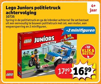 Aanbiedingen Lego juniors politietruck achtervolging 10735 - Lego - Geldig van 23/10/2017 tot 31/12/2017 bij Kruidvat