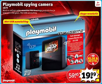 Aanbiedingen Playmobil spying camera 4879 - Playmobil - Geldig van 23/10/2017 tot 31/12/2017 bij Kruidvat