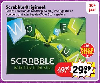 Aanbiedingen Scrabble origineel - Hasbro - Geldig van 23/10/2017 tot 31/12/2017 bij Kruidvat