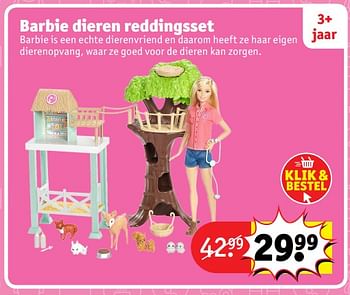 Aanbiedingen Barbie dieren reddingsset - Mattel - Geldig van 23/10/2017 tot 31/12/2017 bij Kruidvat