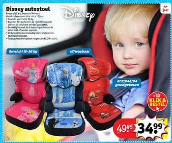 Aanbiedingen Disney autostoel - Disney - Geldig van 23/10/2017 tot 31/12/2017 bij Kruidvat