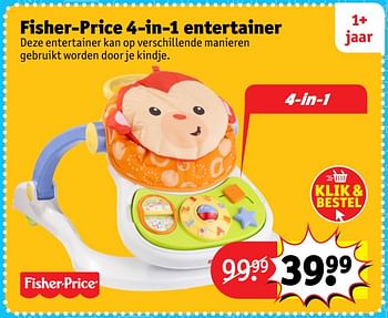Aanbiedingen Fisher-price 4-in-1 entertainer - Fisher-Price - Geldig van 23/10/2017 tot 31/12/2017 bij Kruidvat