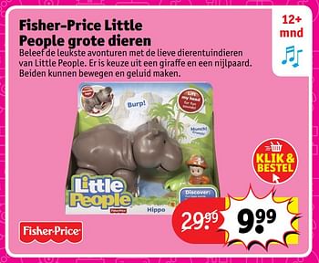 Aanbiedingen Fisher-price little people grote dieren - Fisher-Price - Geldig van 23/10/2017 tot 31/12/2017 bij Kruidvat