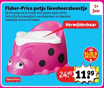 Aanbiedingen Fisher-price potje lieveheersbeestje - Fisher-Price - Geldig van 23/10/2017 tot 31/12/2017 bij Kruidvat