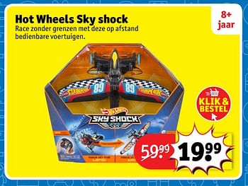 Aanbiedingen Hot wheels sky shock - Hot Wheels - Geldig van 23/10/2017 tot 31/12/2017 bij Kruidvat