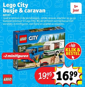 Aanbiedingen Lego city busje + caravan - Lego - Geldig van 23/10/2017 tot 31/12/2017 bij Kruidvat