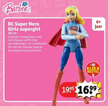 Aanbiedingen Dc super hero girls supergirl - Mattel - Geldig van 23/10/2017 tot 31/12/2017 bij Kruidvat