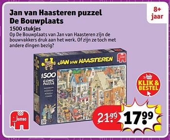 Aanbiedingen Jan van haasteren puzzel de bouwplaats - Jumbo - Geldig van 23/10/2017 tot 31/12/2017 bij Kruidvat