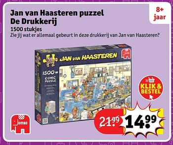 Aanbiedingen Jan van haasteren puzzel de drukkeri - Jumbo - Geldig van 23/10/2017 tot 31/12/2017 bij Kruidvat
