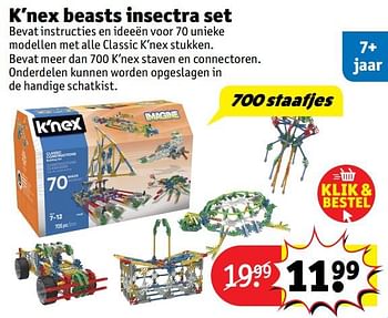 Aanbiedingen K`nex beasts insectra set - K'Nex - Geldig van 23/10/2017 tot 31/12/2017 bij Kruidvat
