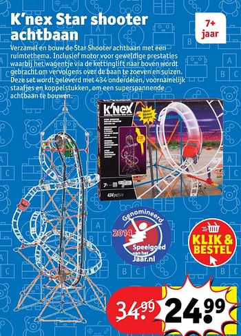 Aanbiedingen K`nex star shooter achtbaan - K'Nex - Geldig van 23/10/2017 tot 31/12/2017 bij Kruidvat