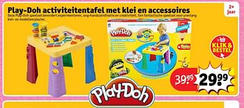 Aanbiedingen Play-doh activiteitentafel met klei en accessoires - Play-Doh - Geldig van 23/10/2017 tot 31/12/2017 bij Kruidvat