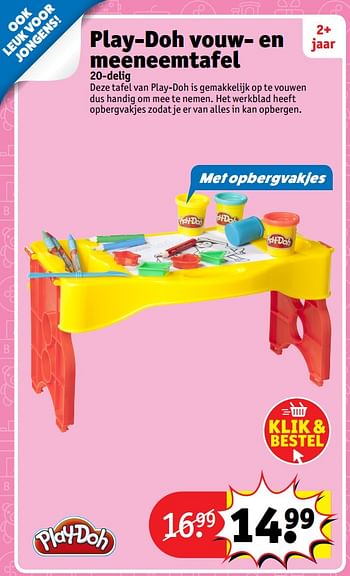 Aanbiedingen Play-doh vouw- en meeneemtafel - Play-Doh - Geldig van 23/10/2017 tot 31/12/2017 bij Kruidvat