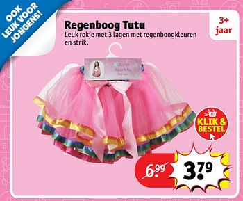 Aanbiedingen Regenboog tutu - Huismerk - Kruidvat - Geldig van 23/10/2017 tot 31/12/2017 bij Kruidvat