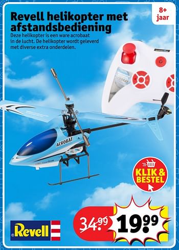 Aanbiedingen Revell helikopter met afstandsbediening - Revell - Geldig van 23/10/2017 tot 31/12/2017 bij Kruidvat