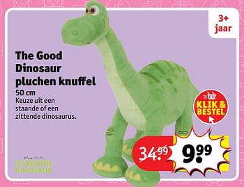 Aanbiedingen The good dinosaur pluchen knuffel - The Good Dinosaur - Geldig van 23/10/2017 tot 31/12/2017 bij Kruidvat