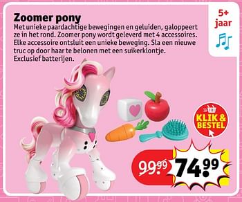 Aanbiedingen Zoomer pony - Zoomer - Geldig van 23/10/2017 tot 31/12/2017 bij Kruidvat