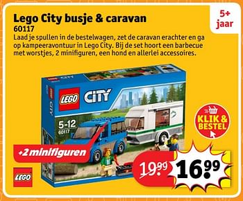 Aanbiedingen Lego city busje + caravan 60117 - Lego - Geldig van 23/10/2017 tot 31/12/2017 bij Kruidvat