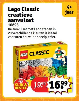 Aanbiedingen Lego classic creatieve aanvulset 10693 - Lego - Geldig van 23/10/2017 tot 31/12/2017 bij Kruidvat