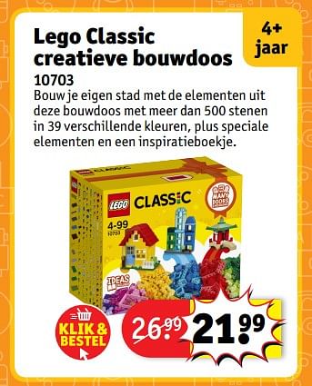 Aanbiedingen Lego classic creatieve bouwdoos 10703 - Lego - Geldig van 23/10/2017 tot 31/12/2017 bij Kruidvat