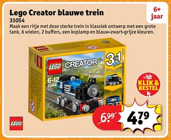 Aanbiedingen Lego creator blauwe trein 31054 - Lego - Geldig van 23/10/2017 tot 31/12/2017 bij Kruidvat