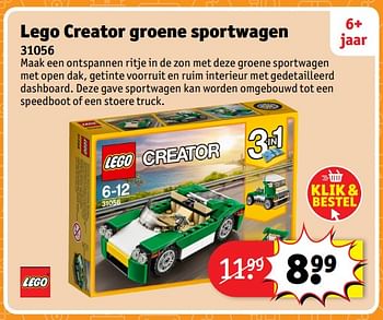 Aanbiedingen Lego creator groene sportwagen 31056 - Lego - Geldig van 23/10/2017 tot 31/12/2017 bij Kruidvat