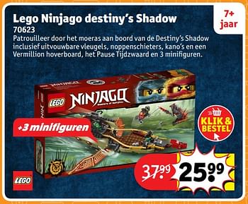 Aanbiedingen Lego ninjago destiny`s shadow 70623 - Lego - Geldig van 23/10/2017 tot 31/12/2017 bij Kruidvat