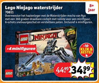 Aanbiedingen Lego ninjago waterstrijder 70611 - Lego - Geldig van 23/10/2017 tot 31/12/2017 bij Kruidvat