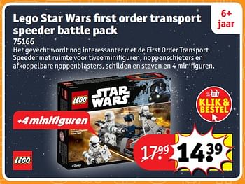 Aanbiedingen Lego star wars first order transport speeder battle pack 75166 - Lego - Geldig van 23/10/2017 tot 31/12/2017 bij Kruidvat