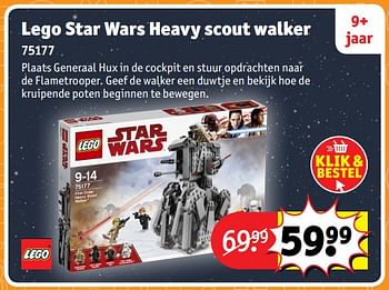 Aanbiedingen Lego star wars heavy scout walker 75177 - Lego - Geldig van 23/10/2017 tot 31/12/2017 bij Kruidvat